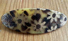 Vintage 1990’s Floral Tortoise Barrette Hair Clip Plastic/Metal