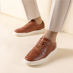 US Men PU Leather Casual Shoes City Walking Shoes Breathable Fashion Sneakers