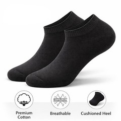 3-9 Pairs Mens Plain Solid Cotton Sports Ankle Athletic Socks Low Cut Size 8-12