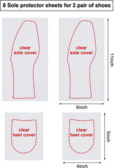 SATINIOR 8 Pieces Clear Sole Protector for High Heel Shoes, anti Slip Sole Prote