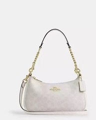 COACH Teri Shoulder Bag in Signature Canvas white new