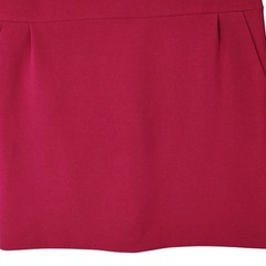 Maison 123 Paris Shift Dress sz M US 38 F Cranberry Red Stretch Pockets Career