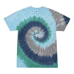 Multi-Color Tie Dye T-Shirts, Kids & Adults Short Sleeve Cotton Colortone