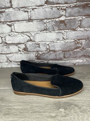Ugg Bonnie Black Suede Rubber Sole Comfort Loafers Flats Women’s Sz 7M US/38EU