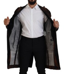 DSQUARED2 Jacket Cotton Brown Full Button Men Long Coat IT48/US38/M RRP 1950usd