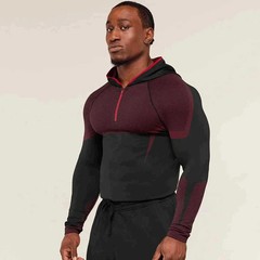Men’s Quick Dry Compression Hoodie Long Sleeve Half Zip Gym Shirt Sports Tops