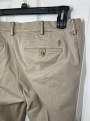Ralph Lauren Khaki The Polo Chino Stretch Straight Pleated 36/32