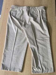 IZOD Men’s Classic Fit Beige Pleated Chino Pants Straight Leg Twill Pockets 36