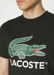 Lacoste Men’s Signature Print Cotton Jersey T-Shirt Black TH1285-51-031