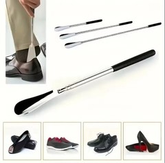 New Extra Long Handle Shoe Horn Stainless Steel Handled Metal Shoehorn Horns