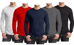 Men’s Cotton Blend Heavyweight Long Sleeve Crew Neck Shirt ( Sizes, S-3XL ) NWT