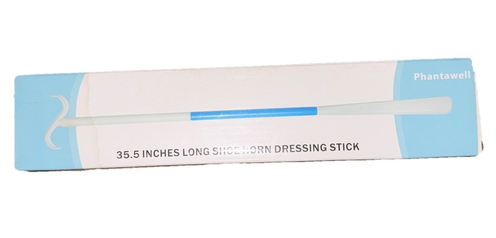 Phantawell 35.5 Inches Long Shoe Horn Dressing Stick Aid For Shirts & Pants Too