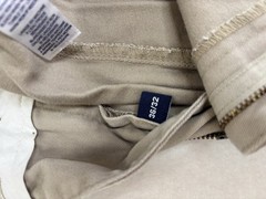 Chaps Men’s Beige Twill Chino Pants Classic Fit Straight Leg 36×32 Flat Front