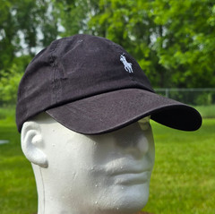 Polo Ralph Lauren Men’s One Size Cotton Chino Adjustable Ball Cap Black White