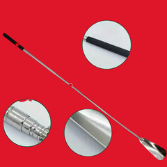 New Extra Long Handle Shoe Horn Stainless Steel Handled Metal Shoehorn Horns US