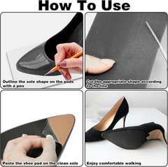 4 Pack Non-Slip Shoe Sole Protector Shoe Bottom Pads Anti Slip Shoe Grips