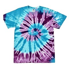 Multi-Color Tie Dye T-Shirts, Kids & Adults Short Sleeve Cotton Colortone