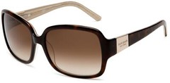 Kate Spade Women’s Lulu Tortoise Havana/Brown Gradient Lens Rectangle Sunglasses