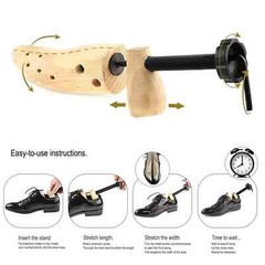 2025 One Pair 2-way Wooden Adjustable Shoe Stretcher for Men Women Size 9-13