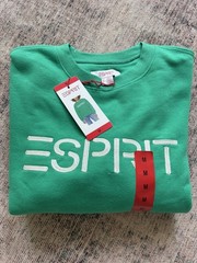 NWT Esprit Medium Women’s Logo Crewneck Sweatshirt 80s Retro Viral FREE SHIP!