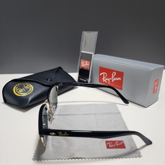 Ray-Ban RB3016 Sunglasses Clubmaster Classic Black Frame Glass Gray Lens 51 mm