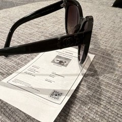 Chanel 5315-A Oversized Black Full Rim Plastic Sunglasses Brown Tinted UV400