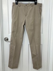 Ralph Lauren Khaki The Polo Chino Stretch Straight Pleated 36/32
