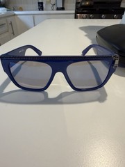 Moschino Men’s Sunglasses Blue Plastic Full Rim Browline Frame MOS165/S 0PJP XT