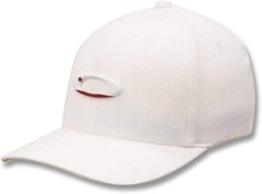 Oakley Mens Tincan Flag California Stretch Baseball Cap Hat White Small/Medium