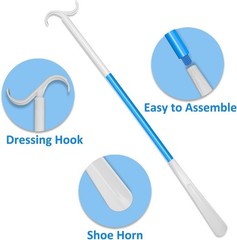 35.5 Inch Long Handled Shoe Horn, Dressing Stick, Sock Remover Aid Helper
