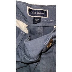 Club Room Men’s Chino Pant 33Wx30L Classic Fit 4-Way Stretch Navy Dark Blue
