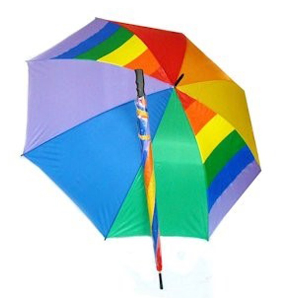 Rainbow Colored 8 Segment Manual Unisex Umbrella, 54-inch Arc – NWT