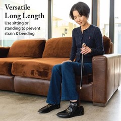 Deluxe Long Shoe Horn – Nickel Plated Handle, Extended Reach, Premium Comfort, E