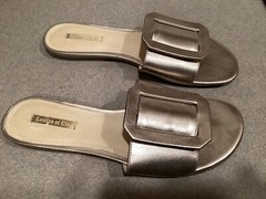 Louise et Cie AILANI Sz 7.5 M US/38 EU metallic Gold Leather sandals