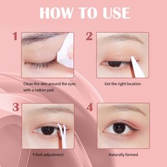 EELHOE Lace Non-trace Double Eyelid Tape, Natural Non-trace Non-glue Lace Double