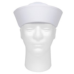 Sailor Hat White Military US Navy Cotton Dixie Cup Yacht Cap Sailing Nautical