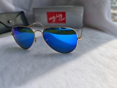 Ray Ban Aviator RB3026 Sunglasses 62mm Blue Lens/Gold Frame