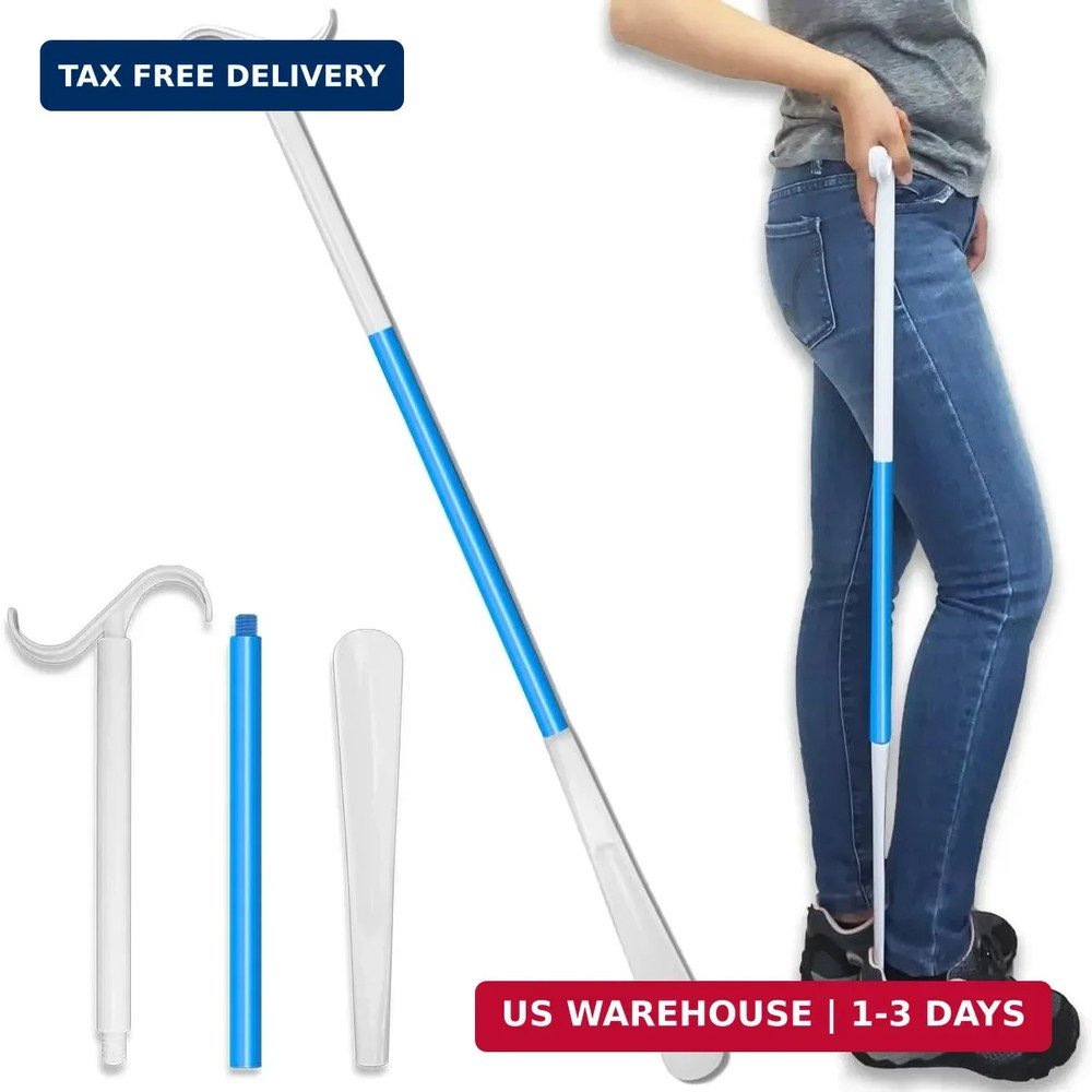 35.5 Inch Long Handled Shoe Horn, Dressing Stick, Sock Remover Aid Helper – Vers