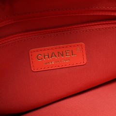 CHANEL Matelasse Loop Handle Chain Rucksack Backpack leather Red GHW Used Women