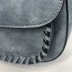 Anthropologie Blue Loop Handle Crossbody Bag Handbag Vegan Leather NWT