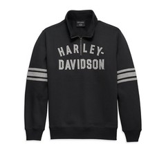 Harley-Davidson Men’s Staple 1/4 Zip Pullover, Black Beauty – 96014-23VM