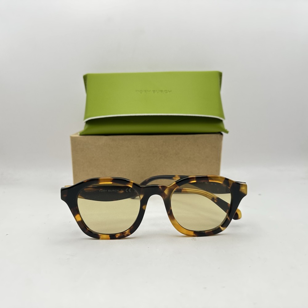 Tory Burch Womens Square Thick Full Rim Sunglasses TY7235D Tortoise