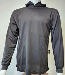 BLACK, Grey, BLUE Long Sleeve Safety Shirt With Hoodie, Polyester Birdeye Mesh