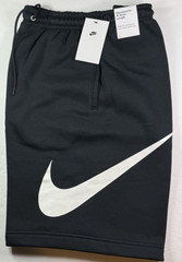 Nike Essential Men’s Club Graphic Fleece Knee Shorts / Black #FN3906-010 / NWT