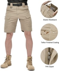 Mens Summer Tactical Shorts Cargo Outdoor Waterproof Hiking Fishing Track Shorts