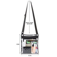Clear Transparent Tote Bag PVC w/ Zipper Stadium Approved Sports Handbag Purse