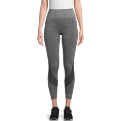 Avia Seamless Legging Gray Black High Waist Compression Activewear Size L Women