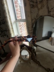 PRADA SPRC08L 17N Tortoise Shell Cat Eye Sunglasses Brown Tinted Lens UV400