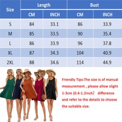 Women’s Summer Solid Color Sleeveless Dress Casual Loose Flowy Swing Shift Dress