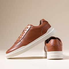 US Men PU Leather Casual Shoes City Walking Shoes Breathable Fashion Sneakers